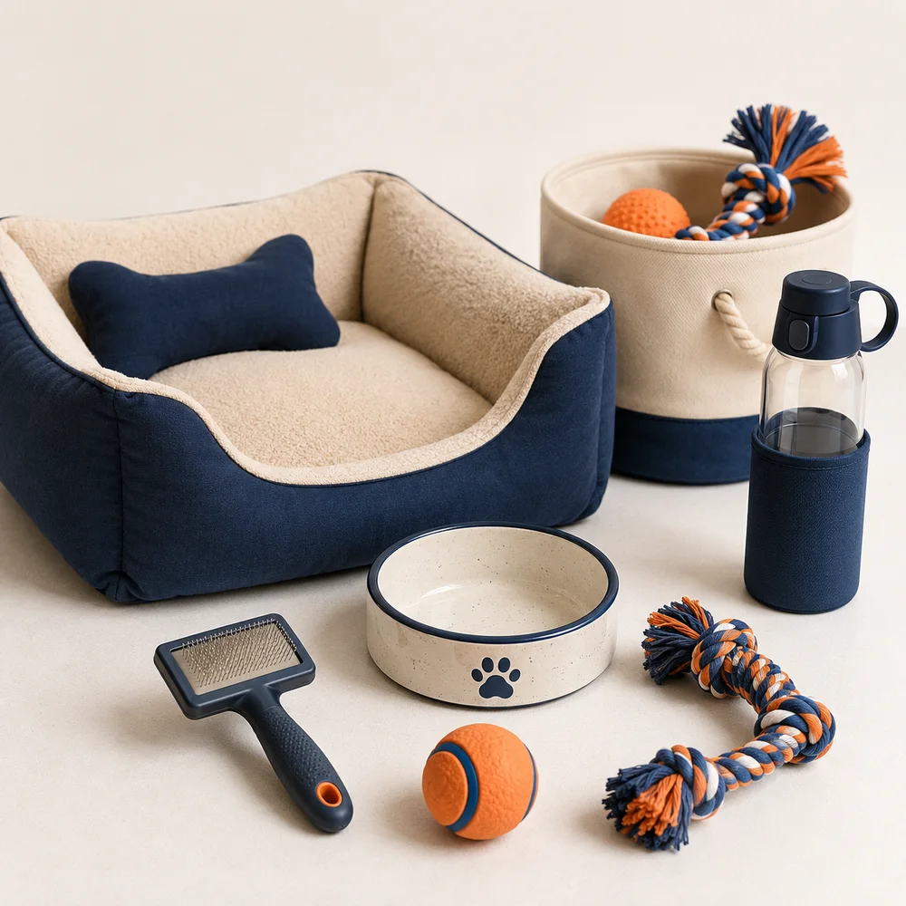 Washable pet bed illustration