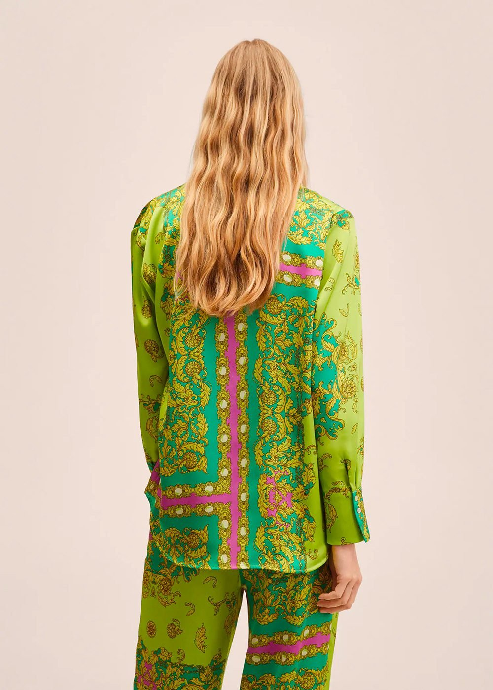 Satin print shirt - Image 3